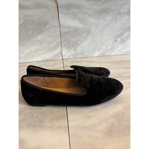 Circus by Sam Edelman Womens Crissy Black Loafers 9.5 Medium Velvet Shoes